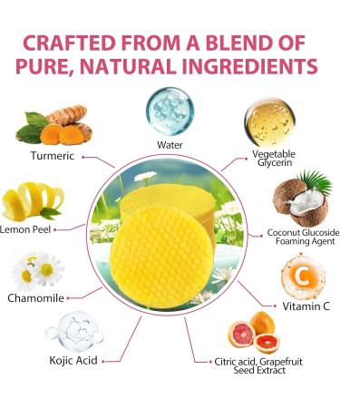 Turmeric Face Scrub Pads - Natural Cleansing Pads with Kojic Acid | 40 Pcs for Glowing Skin - Buy Online on SooperMarket.com