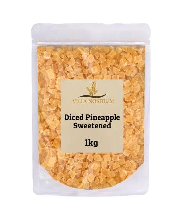 Diced Sweetened Pineapple 1kg by Villa Nostrum - Diced Pineapple Chunks with Added Sugar