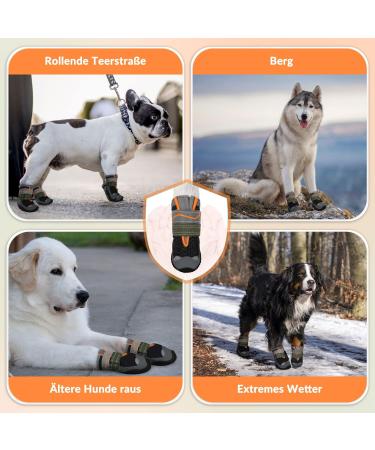 Eyin Dog Shoes - Breathable Non-Slip Paw Protection for Small Medium & Large Dogs - Reflective Velcro Fastener - Outdoor Sports - Size 5 (Width 5.8 cm) - 2 Pieces - Buy Online on SooperMarket.com