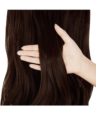 Halo Hair Extensions 20 inch Curly Wavy Hidden Crown - Medium Brown - Buy Online on SooperMarket.com
