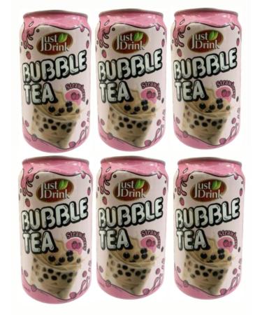 BUBBLE TEA Strawberry Flavour 315ml (Just Drink) (Pack of 6)