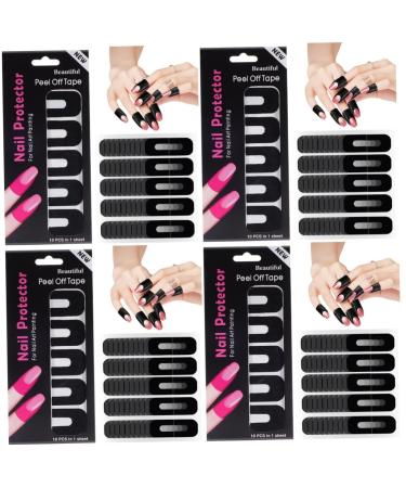 FRCOLOR 400 Sheets Nail Art Anti Spill Stickers Nail Polish Nail Protection for Painting Nails Nail Tape Nail Care Tools Protection Tearable 3.00X2.50X0.10CMx4pcs As Shown X 4 Pieces