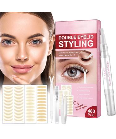 Eyelid Tape  Instant Double Eye Lid Tape Invisible  Eyelid Lifter Strips Eye Lift For Droopy  Uneven  Hooded Eyes  Eyelid Lift For All Eyelids (480pcs)