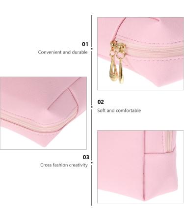 Cabilock 2-Pack Cosmetic Makeup Bags - Stylish Travel PU Bags for Women - Pink 17x10.5x6cm - Buy Online on SooperMarket.com