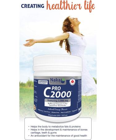 Naka Platinum PRO Buffered Vitamin C 2000 mg per each scoop 80 servings 400g Powder Bonus Size (300+100 Free) - Buy Online on SooperMarket.com