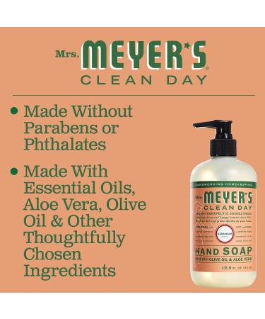 Buy MRS. MEYER'S CLEAN DAY Hand Soap - Essential Oils Biodegradable Geranium Scent 12.5 fl. oz | International Shipping Available - Buy Online on SooperMarket.com