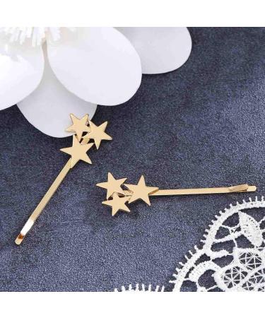 Yalice Star Hair Barrette Bobby Pins - Metal Hair Clips for Women and Girls (Gold) - 2Pcs - Buy Online on SooperMarket.com