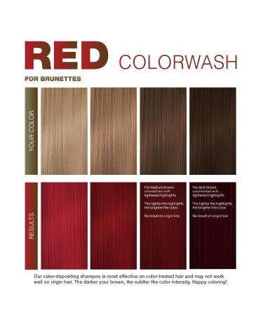 Red Hair Color Depositing Shampoo | Vegan Semi-Permanent Colorwash for Brunettes | Celeb Luxury Red Viral + Bond Rebuilder - Buy Online on SooperMarket.com