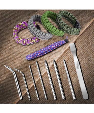 Sonku 8 Pack Paracord FID Lacing Needles Set with Smoothing Tool - Stainless Steel Stitching Set for Paracord Bracelet, Leather Weaving - 8 Sizes - Silver - Buy Online on SooperMarket.com