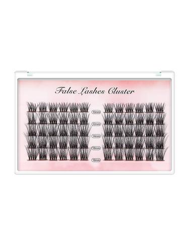 DIY Eyelashes Extensions Mixed 10-12-14-16mm Individual False Eyelashes Cluster Wide Stem Makeup Tools (mixed 10-12-14-16mm)