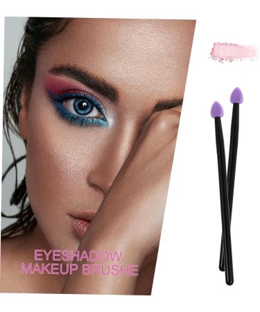 Healeved 5pcs Silicone Eyeshadow Brush Cream Eyeshadow Plastic Handle Simple Applicator Brush Purple - Buy Online on SooperMarket.com