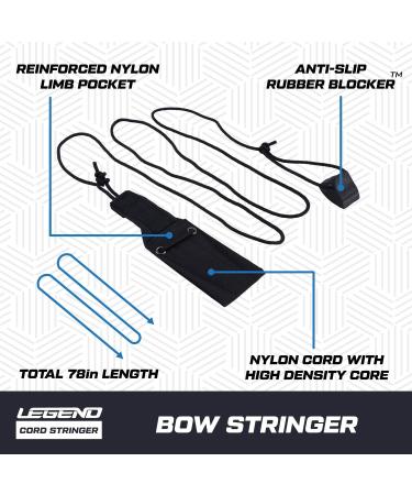 Legend Cord Bow Stringer - Traditional Limbsaver for Recurve & Longbows | Archery Accessories - Heavy Duty Nylon Tool with No-Slip Pad - Buy Online on SooperMarket.com