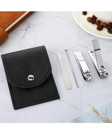 24-Piece Stainless Steel Manicure Set with Travel Case - Professional Nail Clippers & Pedicure Tools for Men and Women - Black - Buy Online on SooperMarket.com