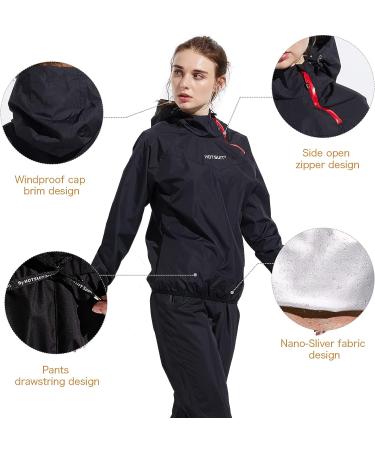 HOTSUIT Women's Sauna Suit for Weight Loss & Workout | Black | X-Large - Buy Online on SooperMarket.com