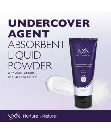 NXN Undercover Agent Liquid Powder Anti-Sweat Deodorant for Women - Natural Formula with Aloe & Vitamin E - 3 oz - Stops Odor & Chafe on Breast, Private Parts, Crotch & Inner Thigh - Buy Online on SooperMarket.com