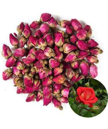 TooGet Red Rose Buds Flower Herbal Tea Fragrant Rosebuds Loose Leaf Tea Culinary Food Grade - 225g Red 225g