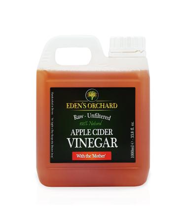 Apple Cider Vinegar with the Mother - Raw and Unfiltered - 1 Litre Jerry Can - 35.2 fl. oz. - 1000ml