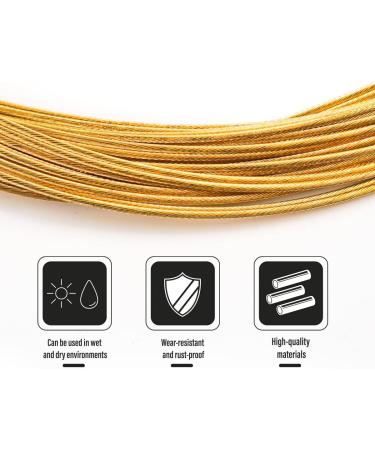 Chooee Bicycle PRO Shift Cable - Ultra Slick Derailleur Cable for Shimano/SRAM Shifter - Gold - 2x2500mm - Buy Online on SooperMarket.com
