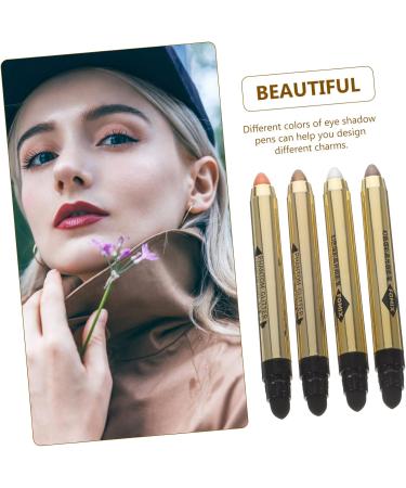 WOONEKY 4pcs Highlighter Eyeshadow Pencil Eye Makeup Tool Glitter Crayons Eyeshadow Stick Makeup Pen Plastic - Buy Online on SooperMarket.com
