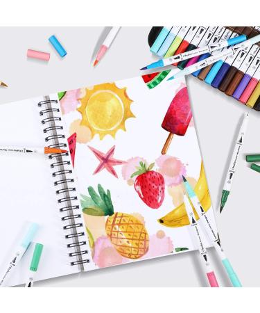 Ohuhu Marker Pads Art Sketchbook 7.6x10 - 120LB/200GSM Heavy Smooth Drawing Papers - 60 Sheets Spiral Bound Sketch Book for Alcohol Markers - Christmas Gift - Buy Online on SooperMarket.com