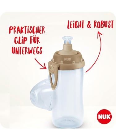 Nuk Junior Cup Drinking Clay Bottle 300ml | Leak-Proof BPA Free for 18 Months+ | Blue Robot Design - Buy Online on SooperMarket.com