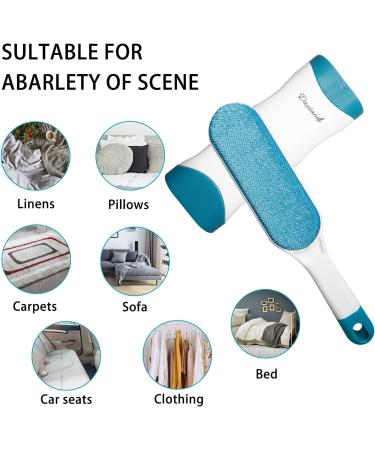 2 Pack Double Sided Furniture Lint Remover Brushes- Self Cleaning Pet Hair Cleaner for Sofa, Clothes, Carpet - Effective Hair Catcher Tool - Buy Online on SooperMarket.com