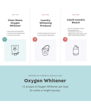 Clean Mama Natural Oxygen Whitener & Stain Remover - 2 Pack (2.53 lbs) - Color-Safe Bleach Alternative - Plant-Derived Powder - Lemon Scent - Buy Online on SooperMarket.com