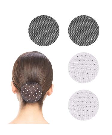 iTYOOS 4 Pack Elastic Hair Nets Invisible Hair Net Bun Cover Elastic Edge Mesh Women Hair Nets Invisible Hair Nets for Women Hair Nets for Ballet for Dance Ballet Wig Catering Bun and Hair Fixing