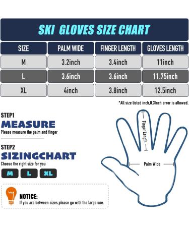 Jogoo Winter Snow Gloves for Men Women Outdoor Ski Gloves 3M Thinsulate Waterproof&Windproof Touchscreen Cold Weather Gloves Large - Buy Online on SooperMarket.com