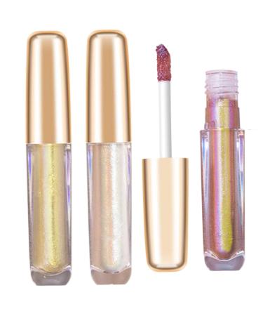 Multichrome Eyeshadow Liquid Glitter Eyeshadow 3PCS Waterproof Metallic Multichrome Eyeshadow Highly Pigment Holographic Eyeshadow Long Lasting Chrome Eyeshadow Style1