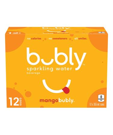 Bubly Sparkling Water mangobubly 355 mL Cans 12 Pack Mango Sparkling Water