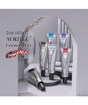 Aokitec 60ml Diamond Red Nail Extension Gel - UV Nail Polish for Salon & DIY Nail Design - Buy Online on SooperMarket.com