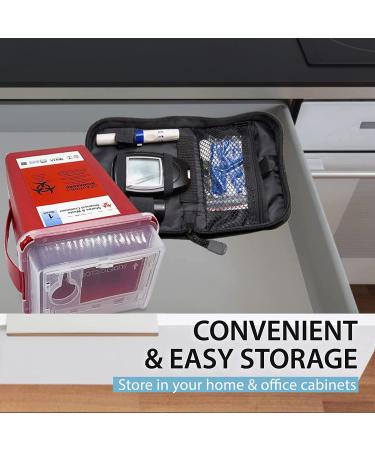 Sharps Container for Safe Needle Disposal - 1 Quart, 1 Pack | Home Biohazard Waste Container - Buy Online on SooperMarket.com