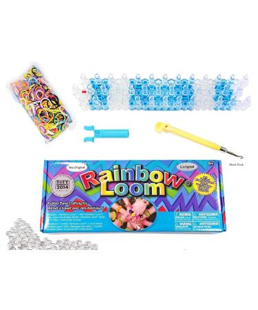 Rainbow Loom Crafting Kit includes Loom, Metal Hook, Mini Rainbow Loom, 600 Rubber Bands + 24 Clips