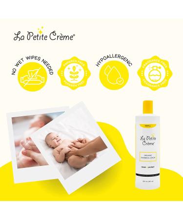 La Petite Creme Organic Diapering Lotion - Gentle Diaper Rash Cream & Skin Cleanser - USDA Certified Organic - 20oz - Buy Online on SooperMarket.com