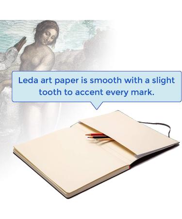 Leda Art Supply A5 Sketchbook - Lay Flat Softcover Sketch Book for Kids/Adults - 160 Pages - Ideal for Ink, Watercolor, Pen, Pencils - Medium Size - Buy Online on SooperMarket.com