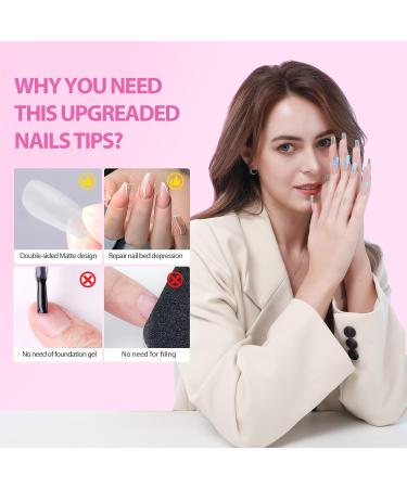 Saviland Soft Nail Gel Tips - 480PCS Short Coffin Full Cover Matte False Nail Tips for DIY Nail Art & Extensions - Perfect Valentine Gift - Buy Online on SooperMarket.com