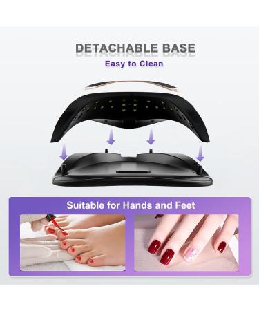 UV LED Nail Lamp 120W - Fast Curing Gel Light with Auto Sensor & 4 Timer LCD Display for Professional Nail Care at Home - Buy Online on SooperMarket.com