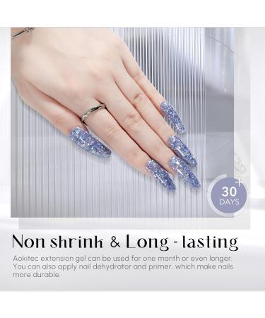 Buy Aokitec 60ml Nail Extension Gel (Diamond Violet) - UV Nail Polish for Salon & DIY | Best Acrylic & False Nail Assembly Gel - Buy Online on SooperMarket.com