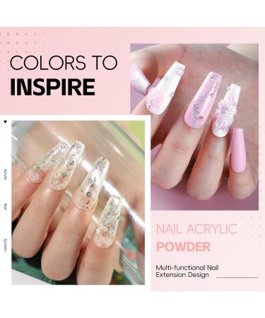COSCELIA Acrylic Powder for Nails - 8g Transparent for 3D Nail Extensions | No Lamp Needed | Shop Internationally - Buy Online on SooperMarket.com