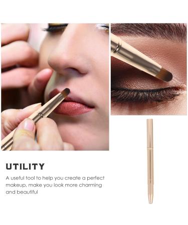 Double Ended Lipstick Brush - Premium Lip Makeup Tool | Lip Balm & Lip Mask Applicator | Golden Cosmetic Brush for Flawless Lips | Enhance Your Beauty Routine - Buy Online on SooperMarket.com