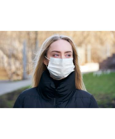 HERO LIFE 3 Ply Safety Disposable Face Masks Made in USA - Box of 50 - Fog Resistant, Breathable, Non-Woven Mouth Cover for Personal, Suitable for Home, Office, Outdoor