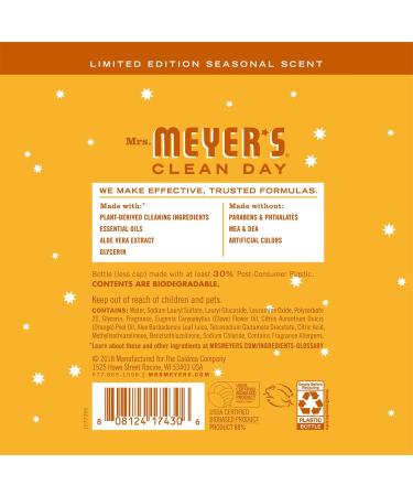 Mrs. Meyer's Kitchen Set - Dish Soap Hand Soap & Multi-Surface Cleaner (3 CT) - Orange Clove Scent | International Shipping Available - Buy Online on SooperMarket.com