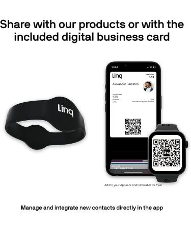 Linq Bracelet v3 - Smart NFC and QR Technology Band for Networking, Custom Links, Videos - White - Buy Online on SooperMarket.com