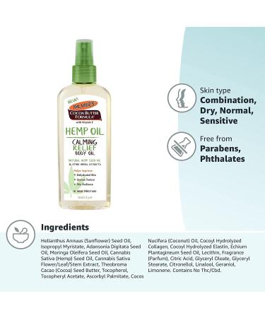 Palmer's Cocoa Butter Hemp Oil Calming Relief Body Oil - 5.1 oz | Moisturize & Soothe Skin - Buy Online on SooperMarket.com
