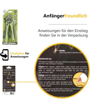 Thunderpaws Professional Dog Claw Scissors with Safety Lock & Nail File - Medium to Large - Green - Buy Online on SooperMarket.com