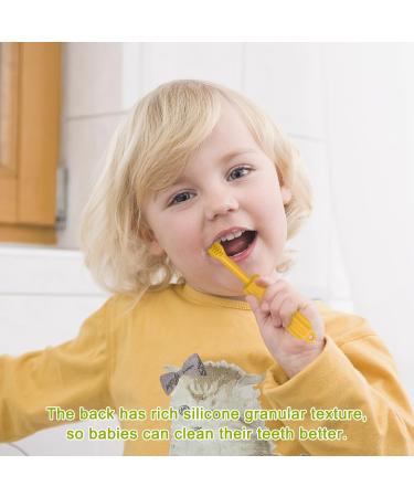 CLdy Baby Biting Toys - BPA-Free Silicone Teething Rings & Toothbrushes for Babies 3+ Months - Stimulate & Massage Gums (Yellow-Green 2 Pieces) - Buy Online on SooperMarket.com