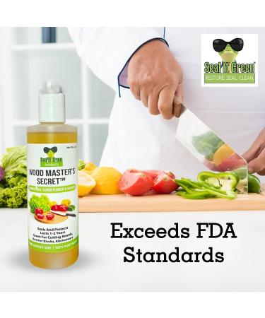 Wood Master's Secret 3-in-1 Cutting Board Oil, Conditioner & Sealer - Food Contact Safe | Restores, Conditions & Protects | Lasts Up To 3 Years | Zero Toxic Mineral Oil | 8 oz - Buy Online on SooperMarket.com