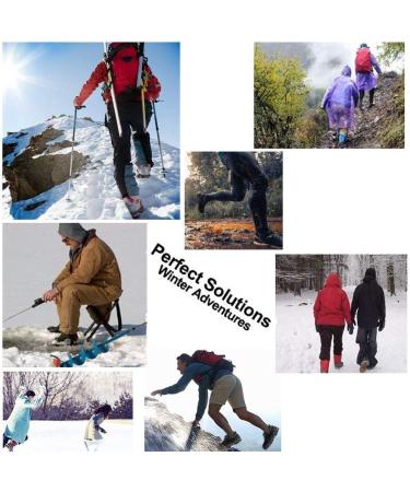 Vdeal Crampons for Boots & Shoes - 19 Stainless Steel Spikes Anti-Slip Winter Shoe Claws for Snow & Ice Gr del Spikes for Hiking & Fishing - Men & Women - Buy Online on SooperMarket.com