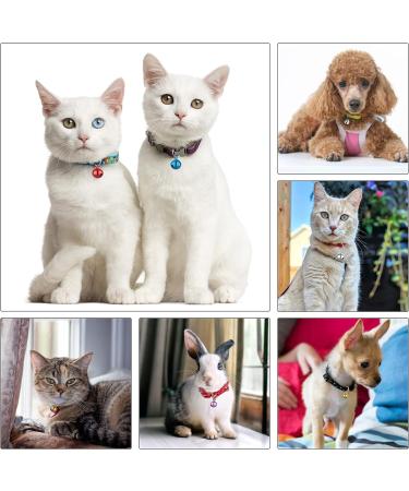 Molain 24pcs Cat Bells with Keyrings- Dog Collar Bells Training Jingle Bell Collar Pendant Pet Accessories Festival Party DIY Small Bells Mixed Color - Buy Online on SooperMarket.com